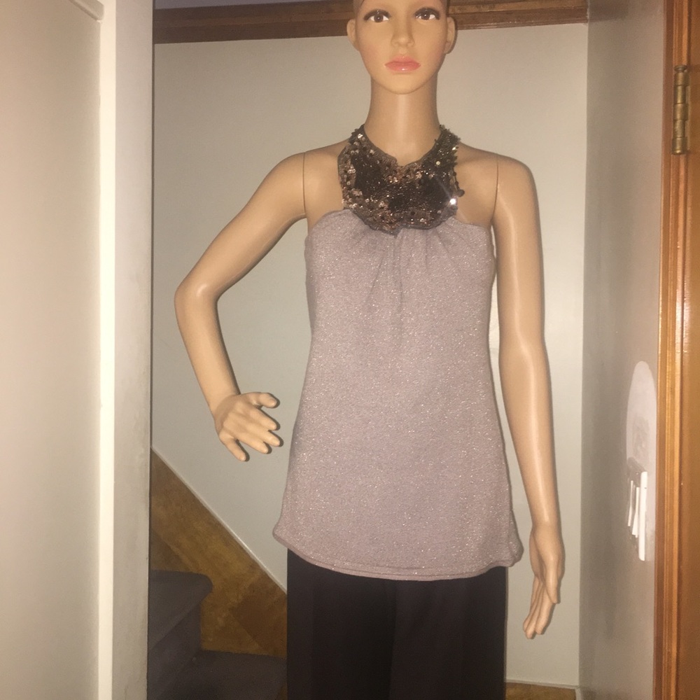 Charlotte  beaded sleeveless holiday sweater
